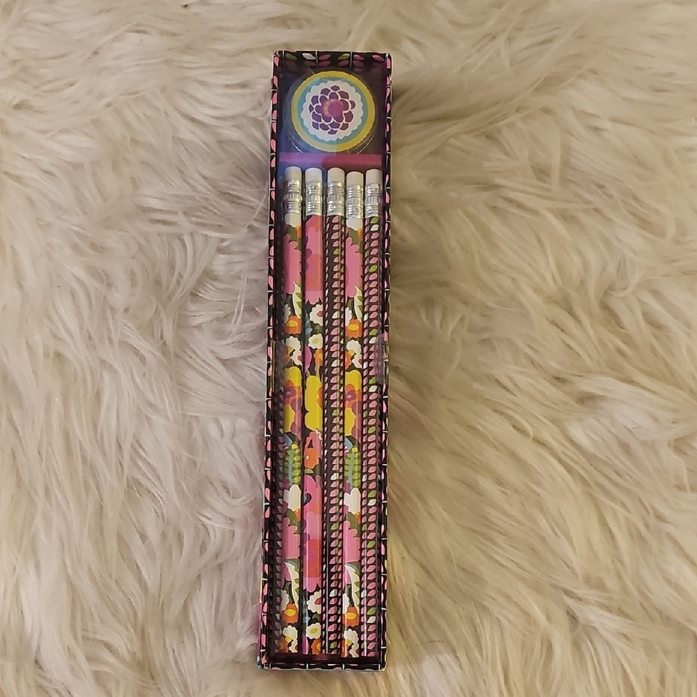 Vera Bradley Floral Pencil Set - Pink